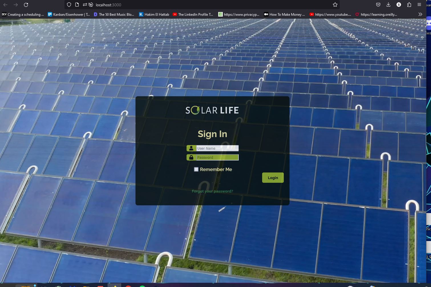 Dashboard App for Solar Panel Installation - MERN Stack