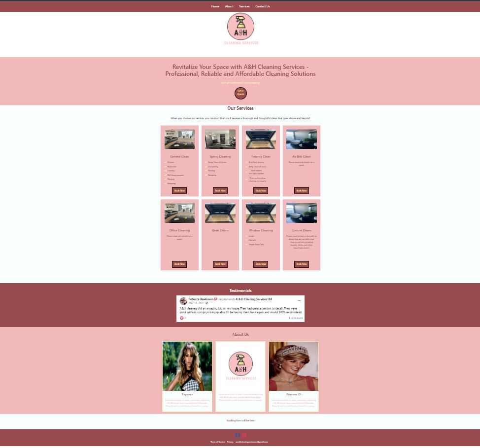 Cleaning Company Website - HTML, CSS, Bootstrap, JavaScript